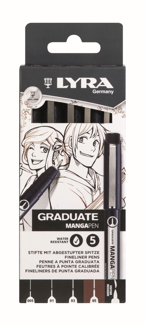 LYRA Graduate Manga Pen 5er Etui