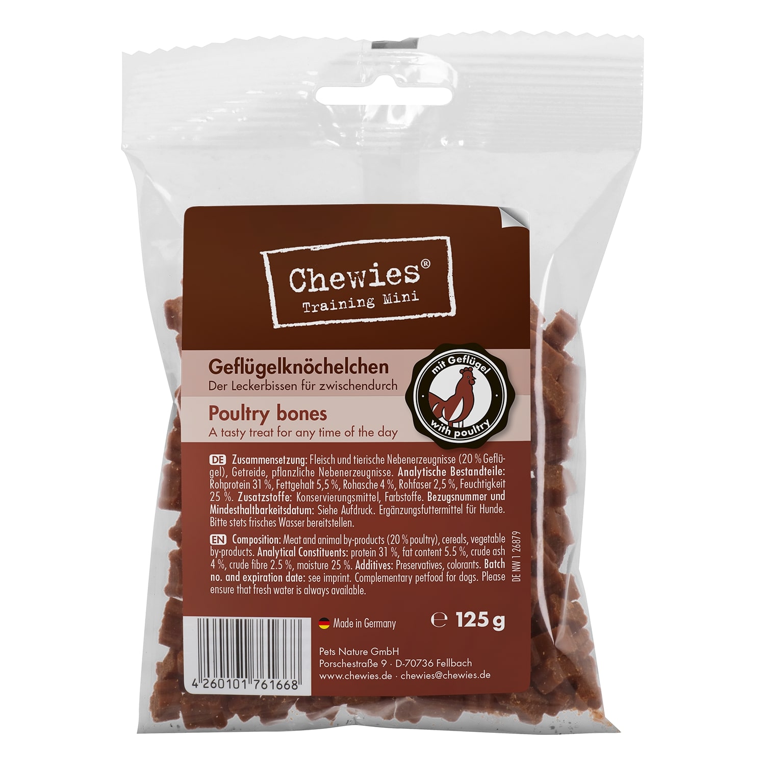 Chewies 125g Dog Knöchelchen Mini Gefl