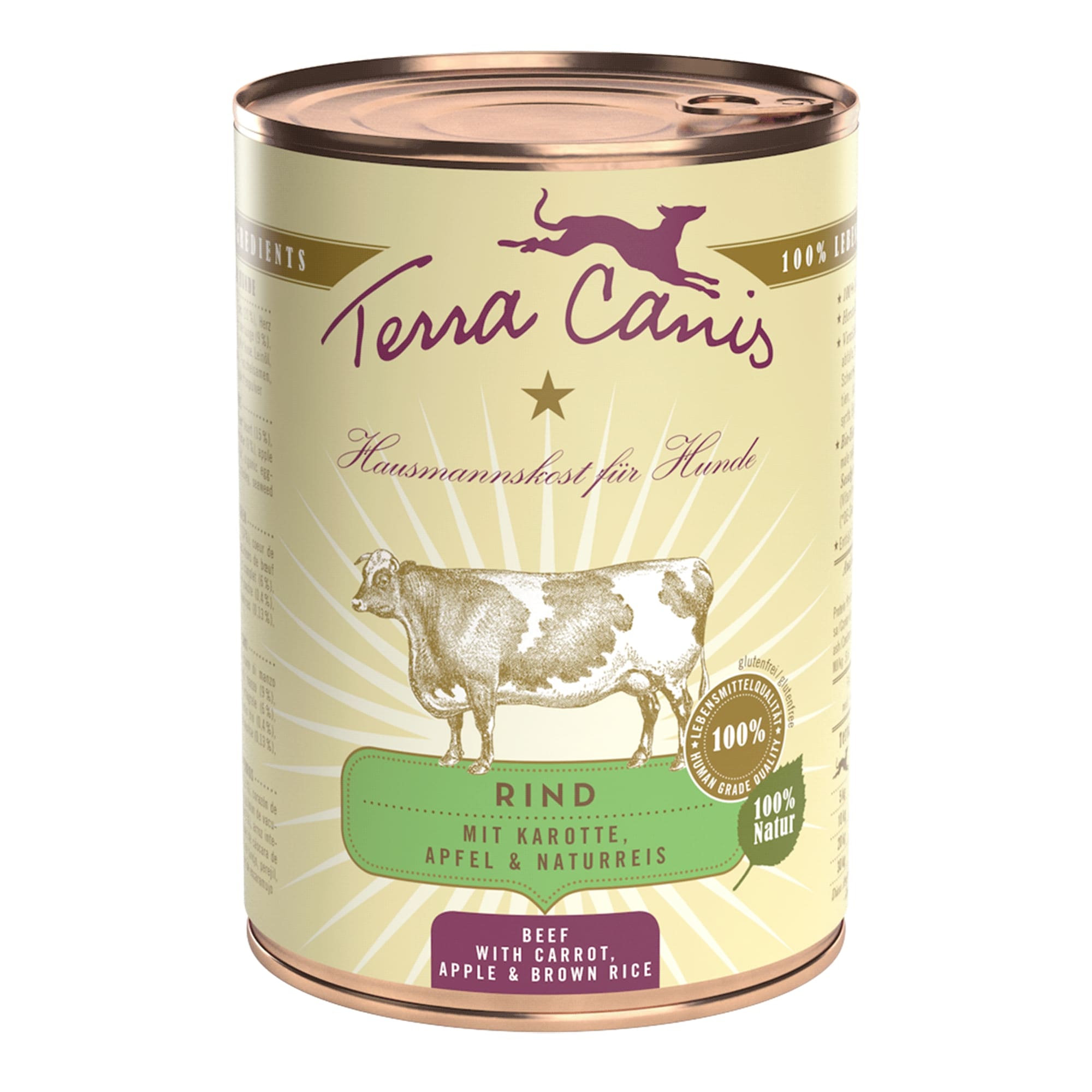 Terra Canis Rind mit Karotte, Apfel und Naturreis, 400 g