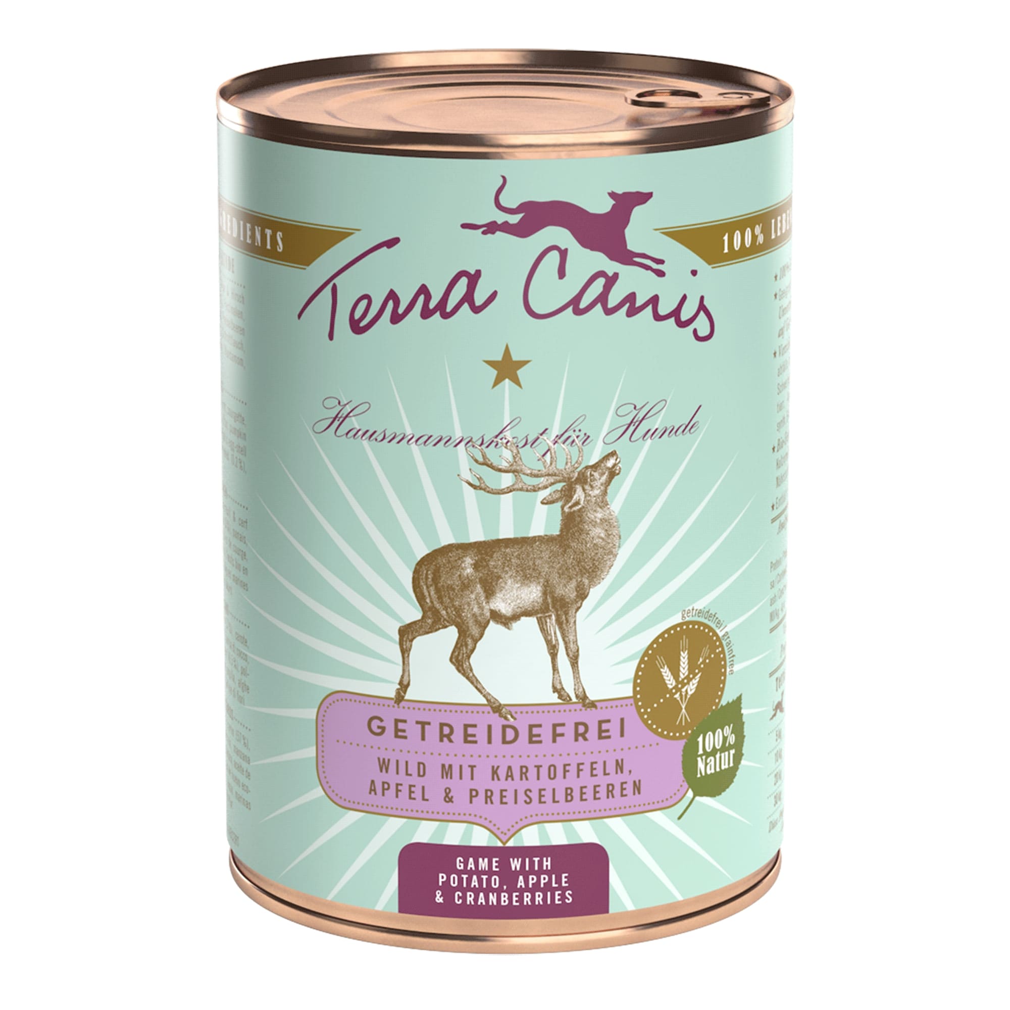 Terra Canis Wild mit Kartoffel, Apfel und Preiselbeere, 400 g