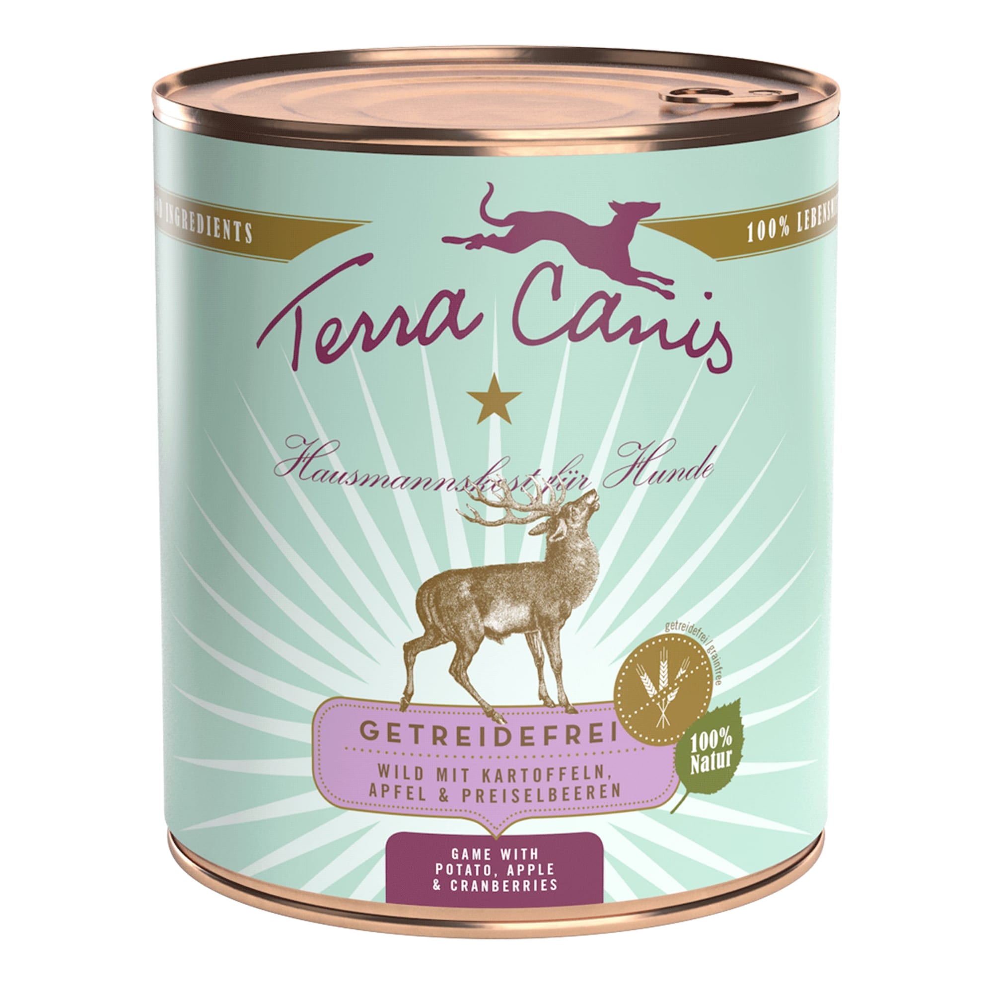 Terra Canis Wild mit Kartoffel, Apfel und Preiselbeere, 800 g