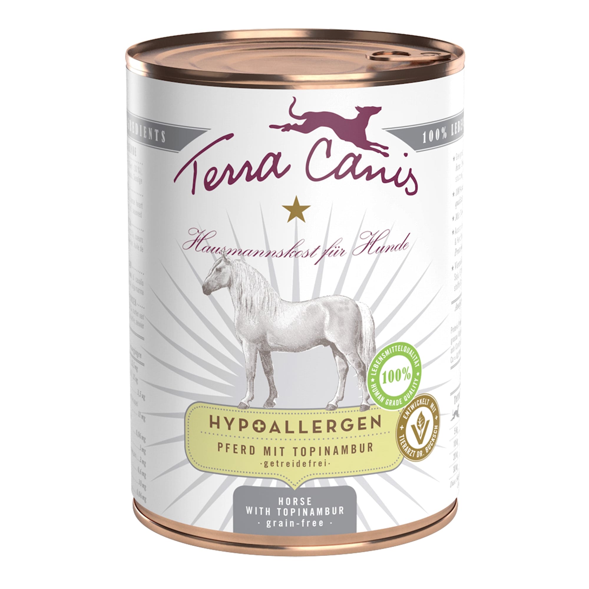 Terra Canis Hypoallergen Pferd mit Topinambur, 400 g