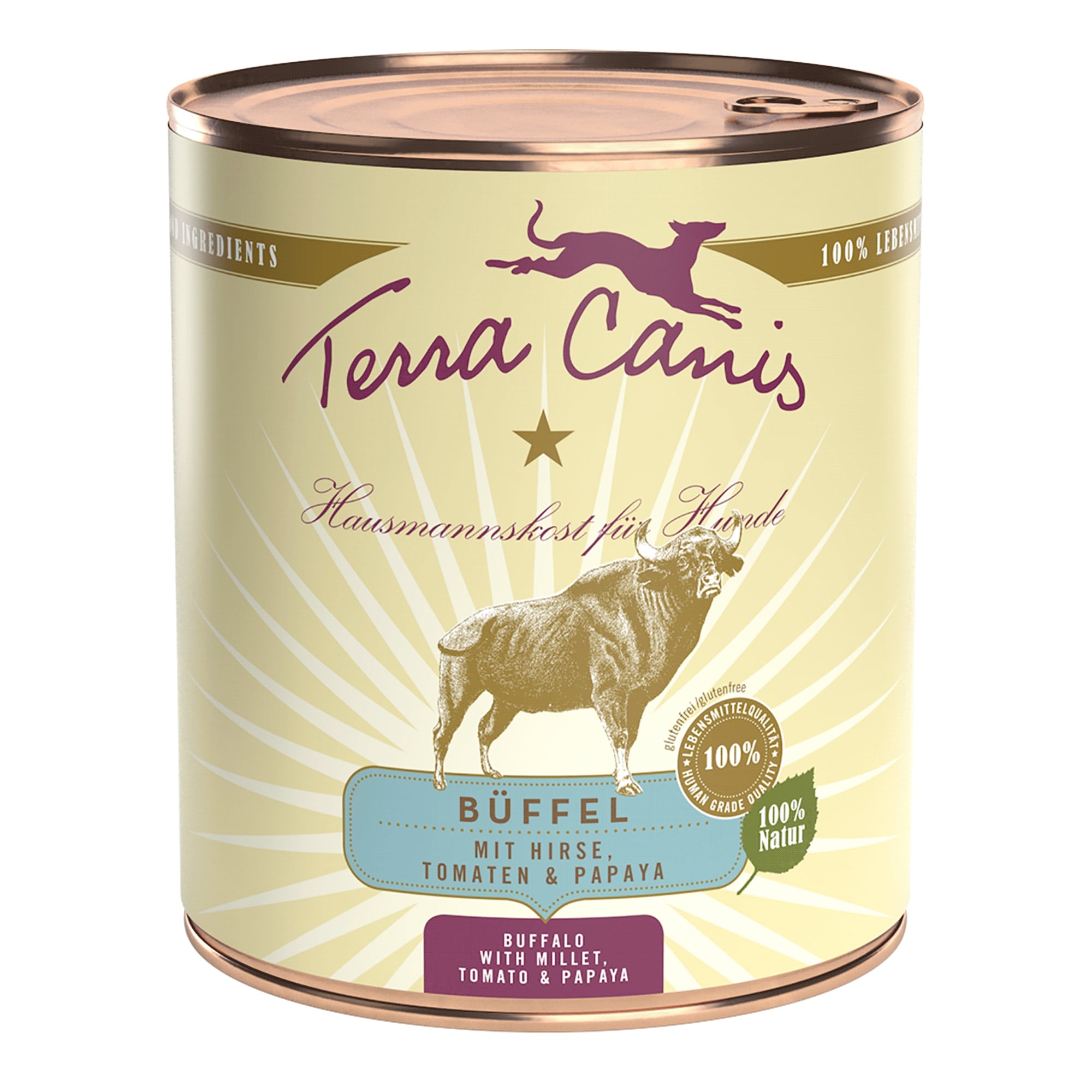 Terra Canis Büffel mit Hirse, Tomate und Papaya, 800 g
