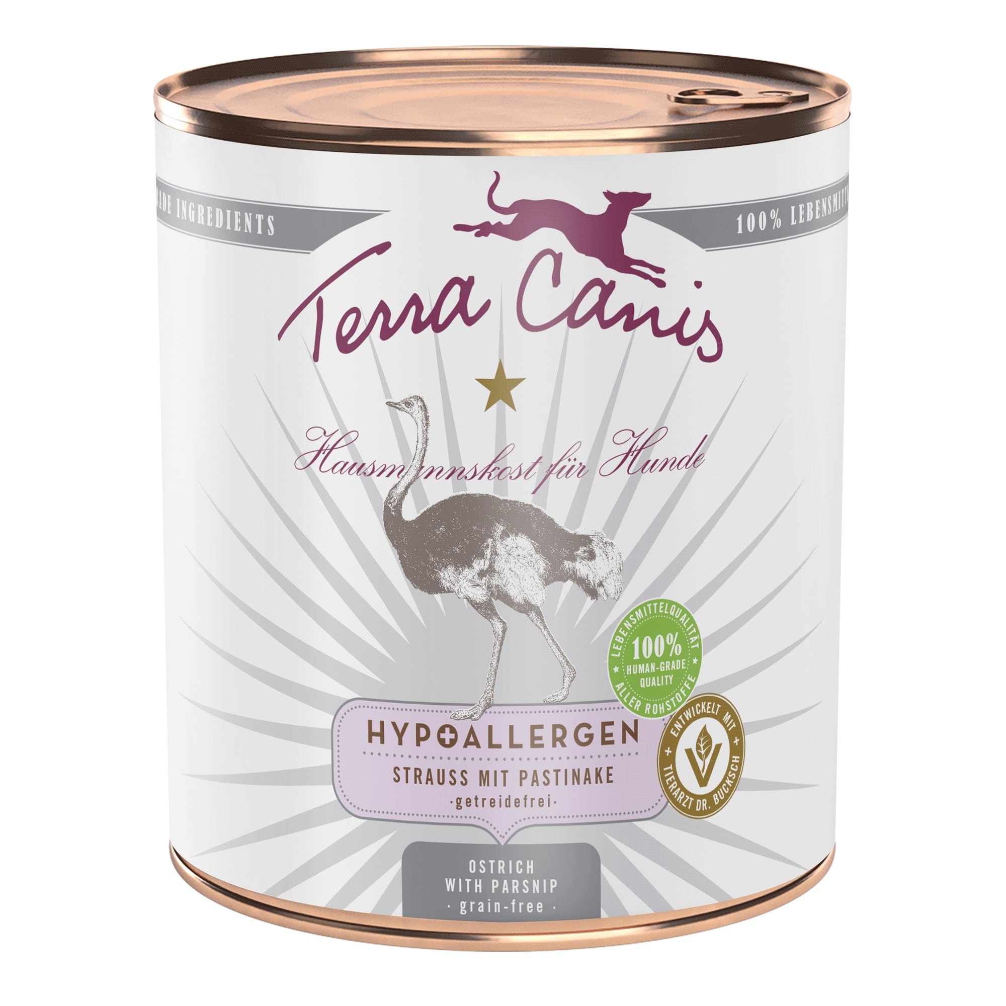 Terra Canis Hypoallergen Strauß mit Pastinake, 400 g