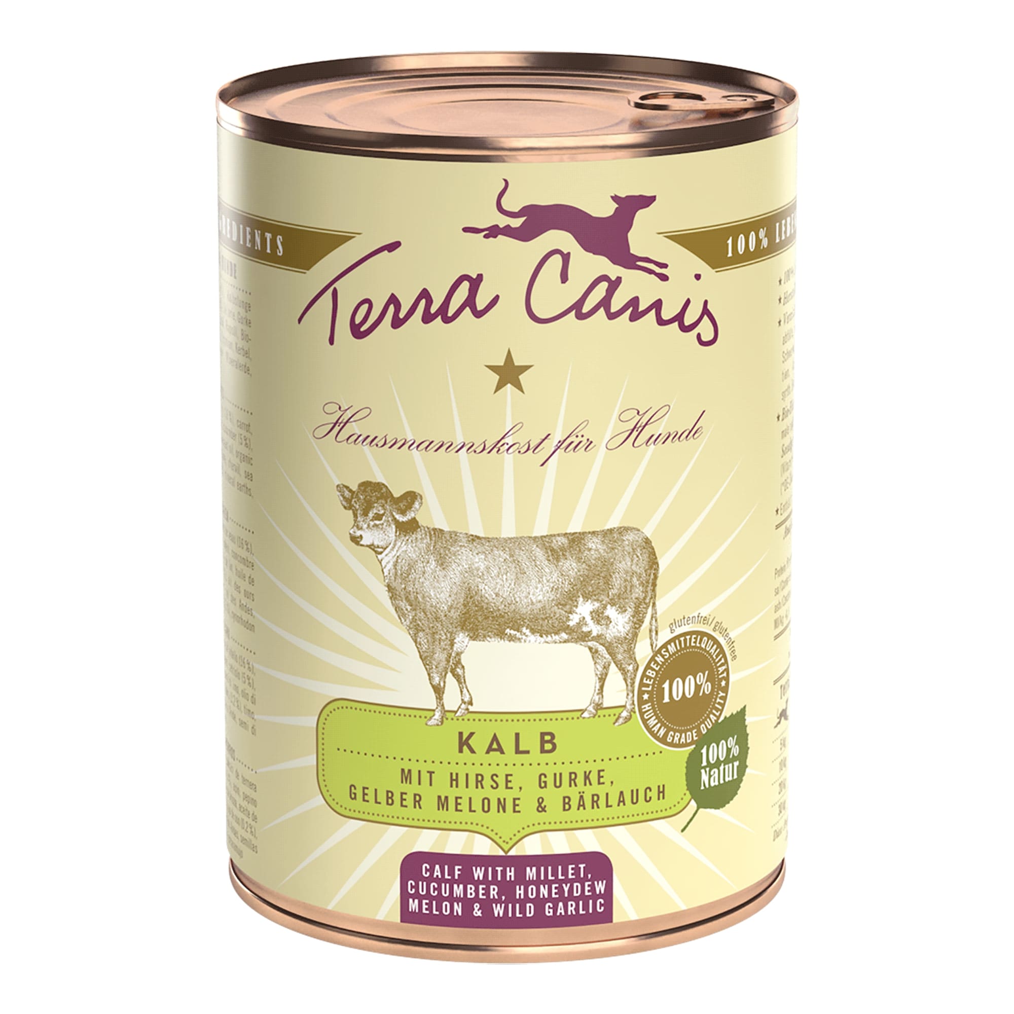 Terra Canis Kalb mit Hirse, Gurke, gelber Melone und Bärlauch, 400 g