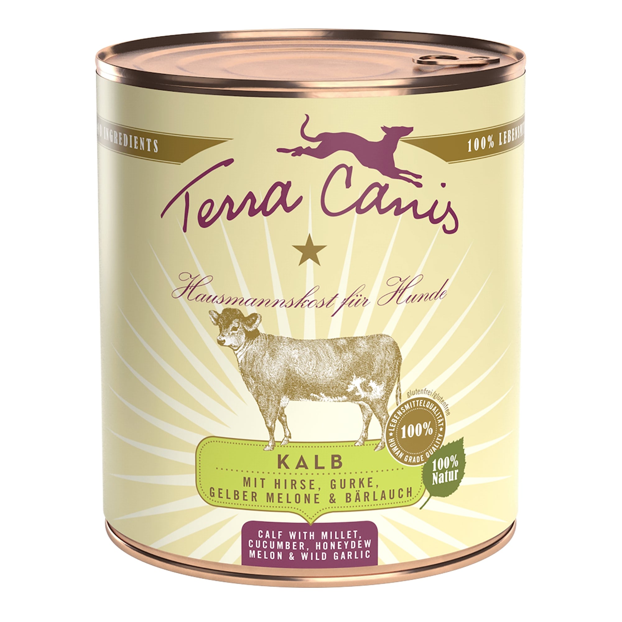 Terra Canis Kalb mit Hirse, Gurke, gelber Melone und Bärlauch, 800 g