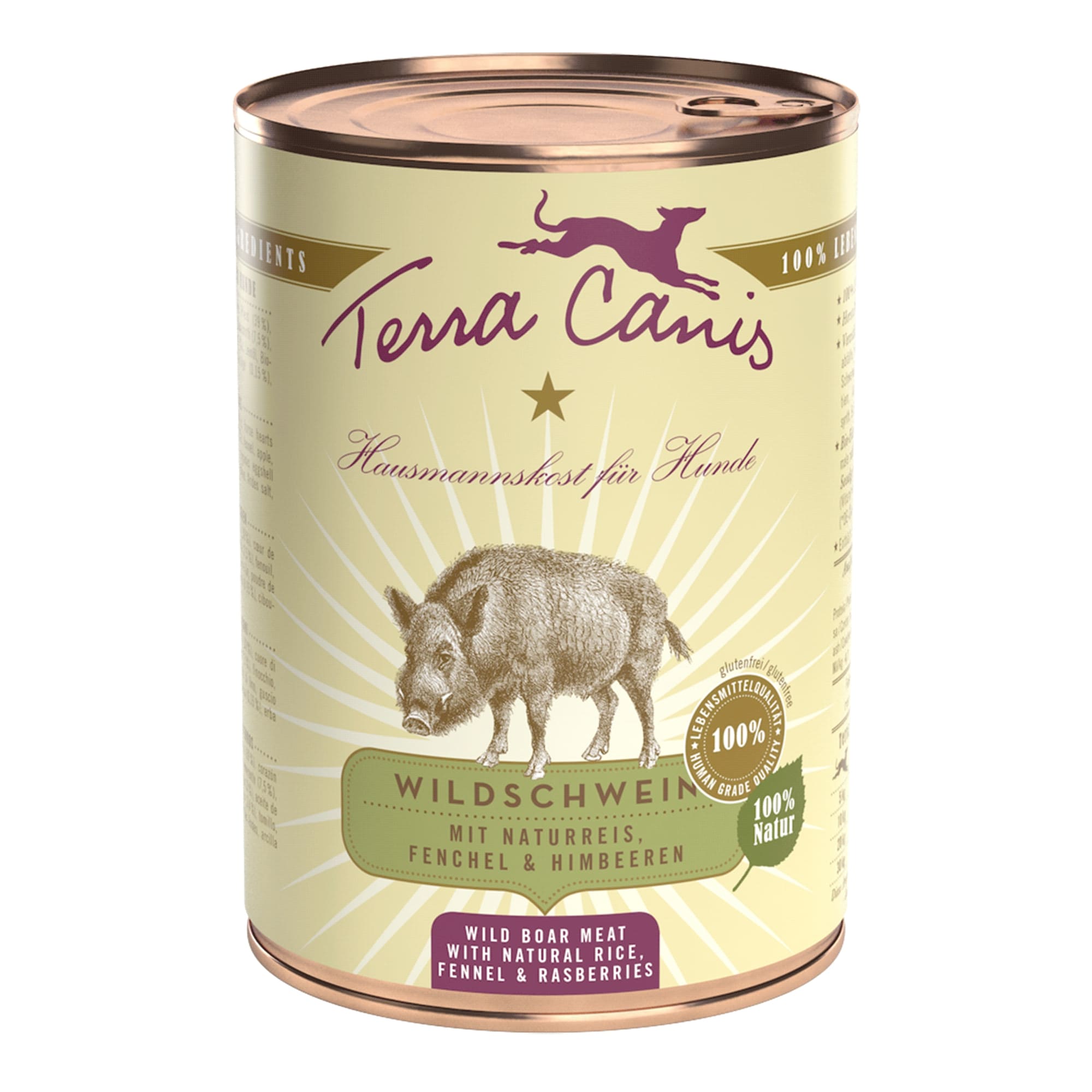 Terra Canis Wildschwein mit Naturreis, Fenchel und Himbeere, 400 g