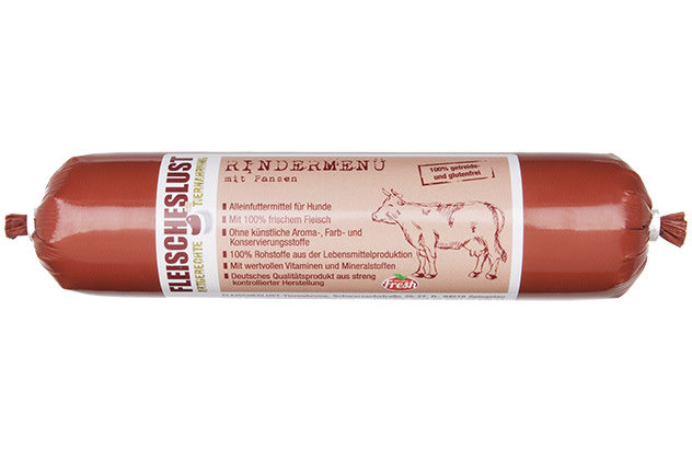 Fleischeslust Nassfutter Rindermenü mit Pansen Glutenfrei 400g