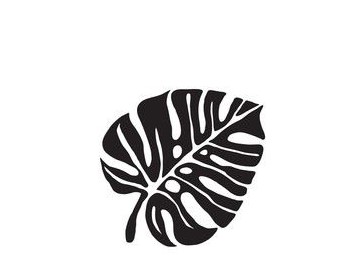 Stempel Monstera Blatt rechts