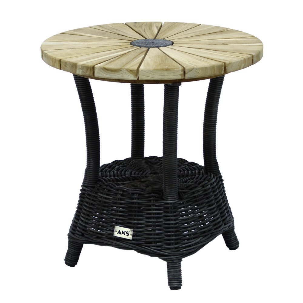 Beistelltisch Ohio light charcoal Teak, 50 cm