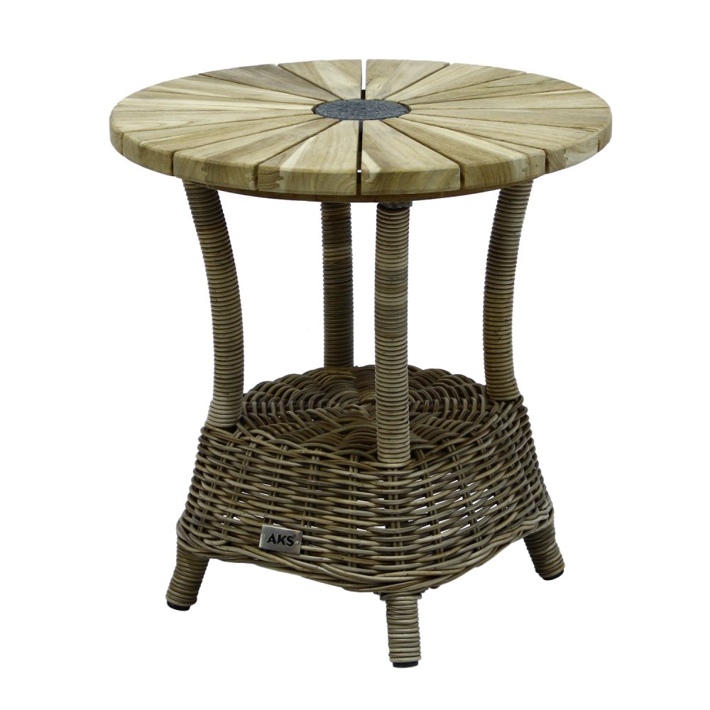 Beistelltisch Ohio nature pine Teak, 50 cm