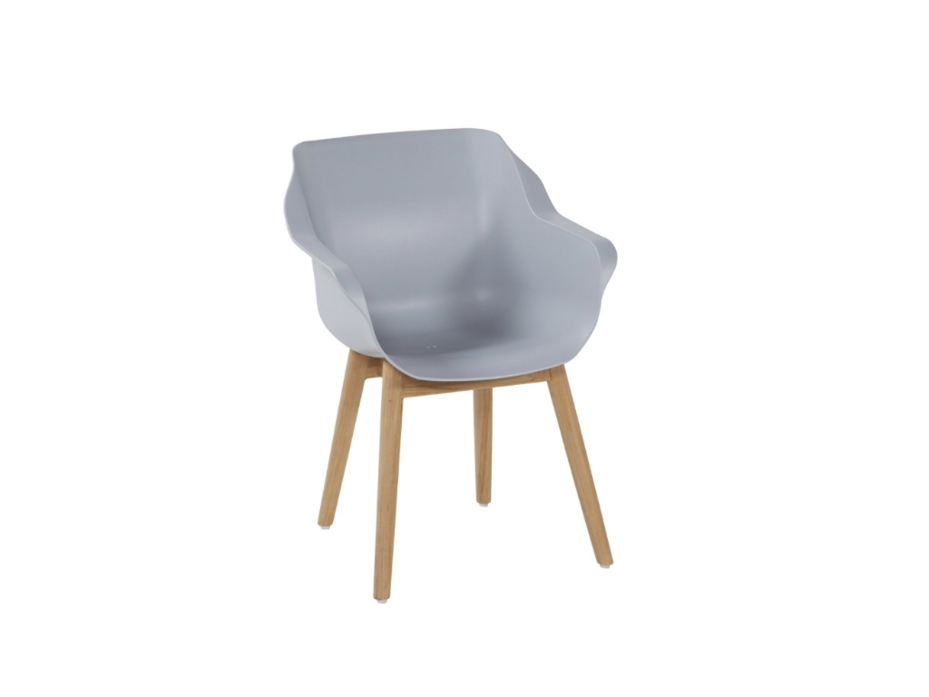 Sessel Sophie teak/grey