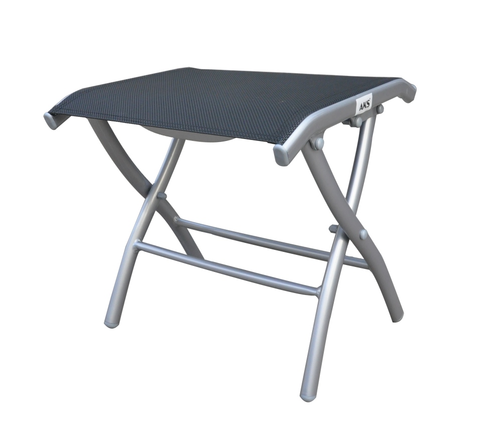 Hocker Luna silber/schwarz