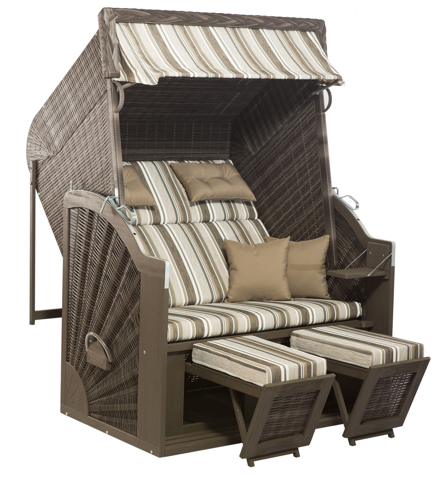 Strandkorb Rostock stone grey 130 x 160 x 80 cm