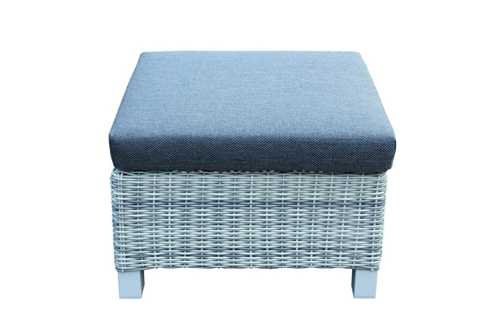 Hocker Benedetto ice grey inkl. Kissen