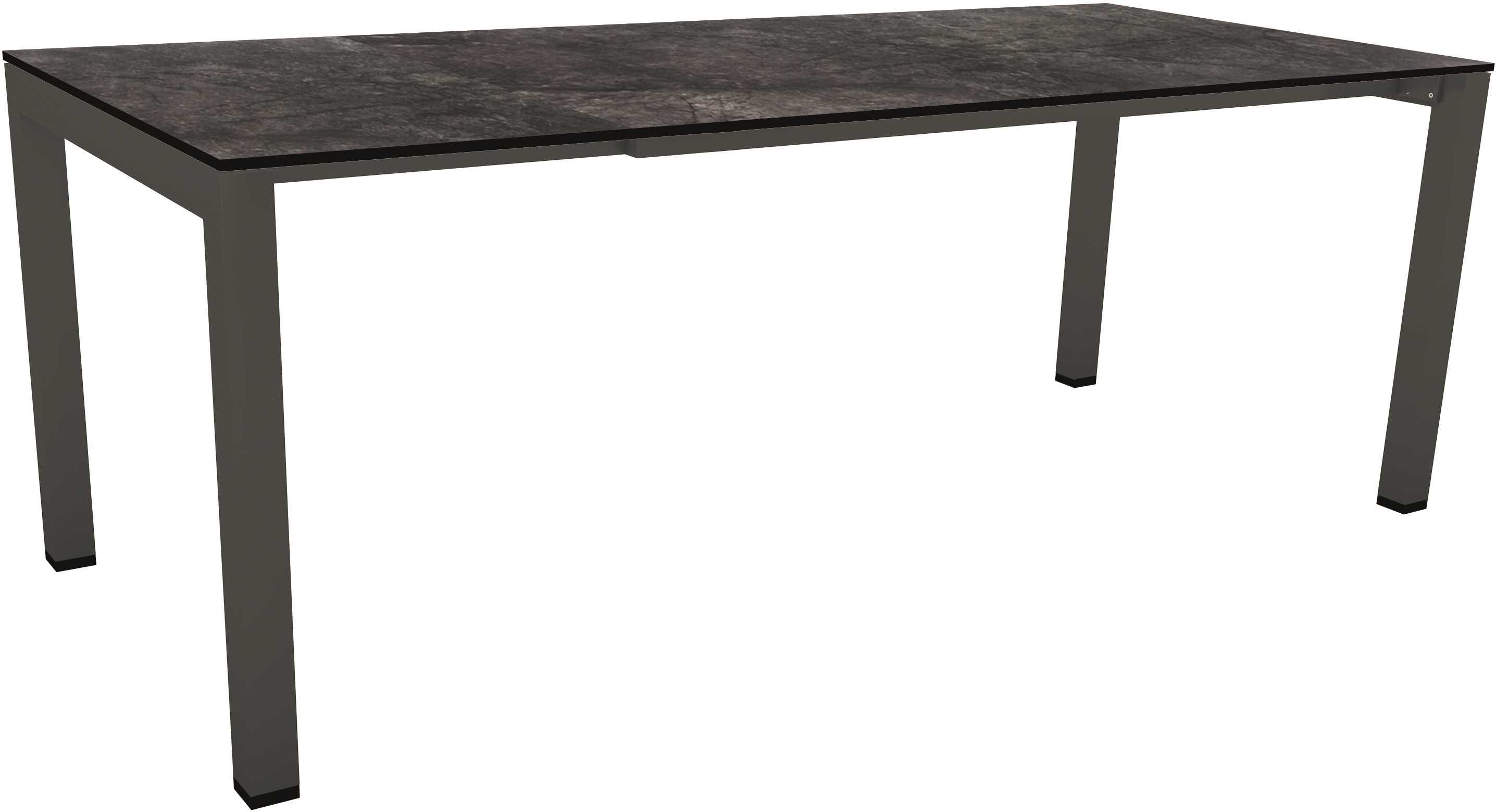 Ausziehtisch 160/210 x 90 cm Alu anthrazit