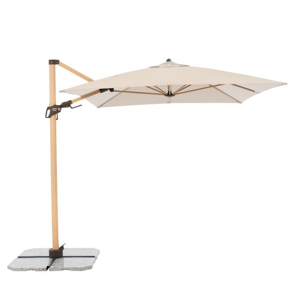 Pendelschirm Alu Wood 300×220 cm natur