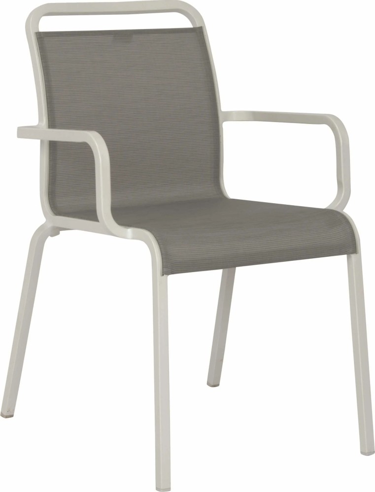 Sessel Oskar Alu weiß/silber