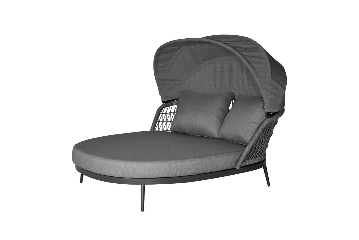 Daybed Cremanta anthrazit silber inkl. Kissen