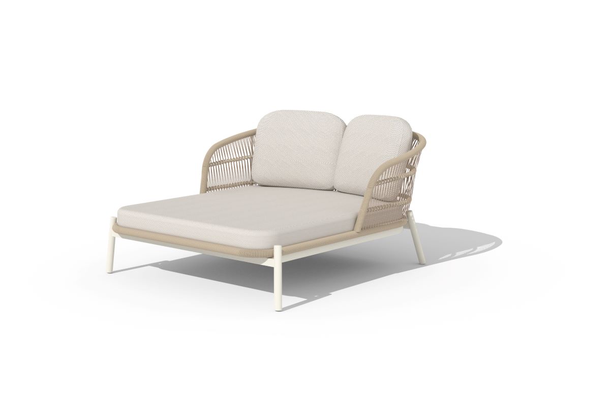 Daybed Brezone weiss/natur inkl. Kissen