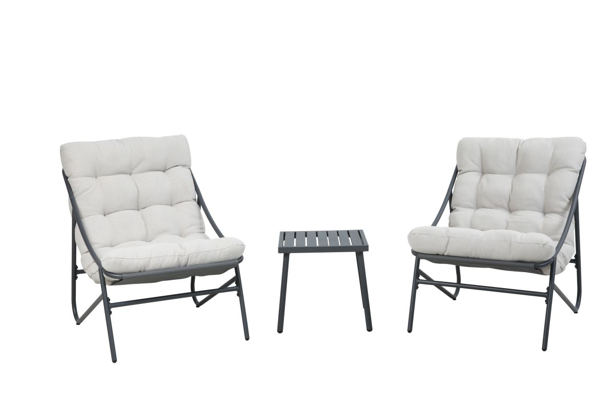 Relax Set Nola 3-teil. Anthrazit/beige