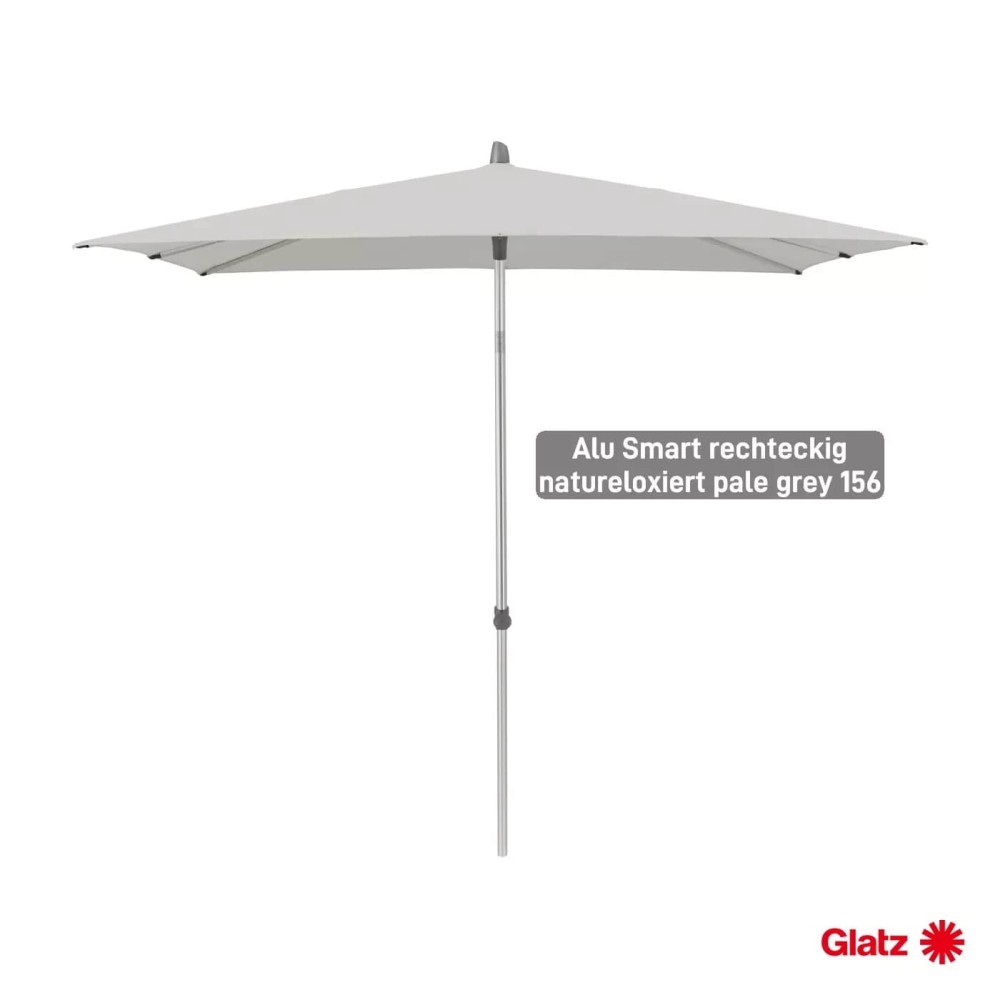 Schirm Alu-Smart 240x240cm pale grey 156