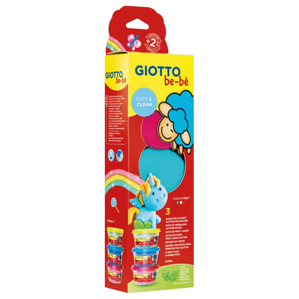 GIOTTO be-be S Modelliermasse, Bio-Glitter