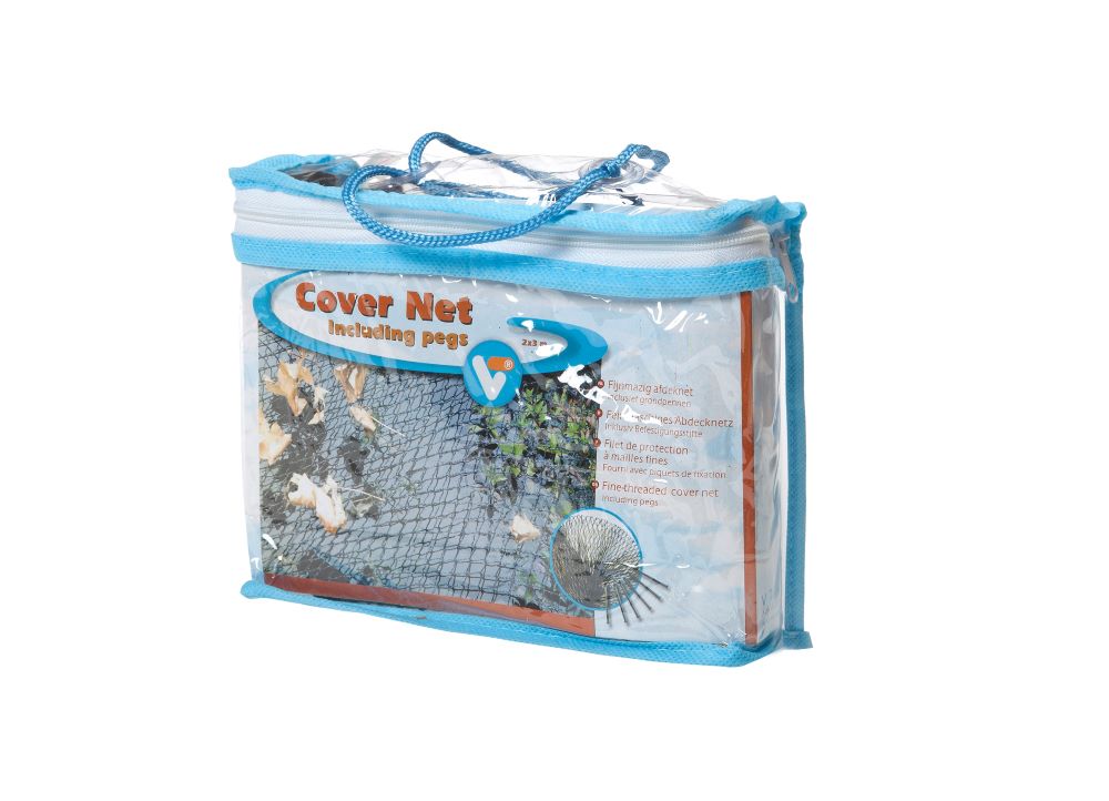 Abdecknetz mit Erdspießen in handlicher Tragetasche