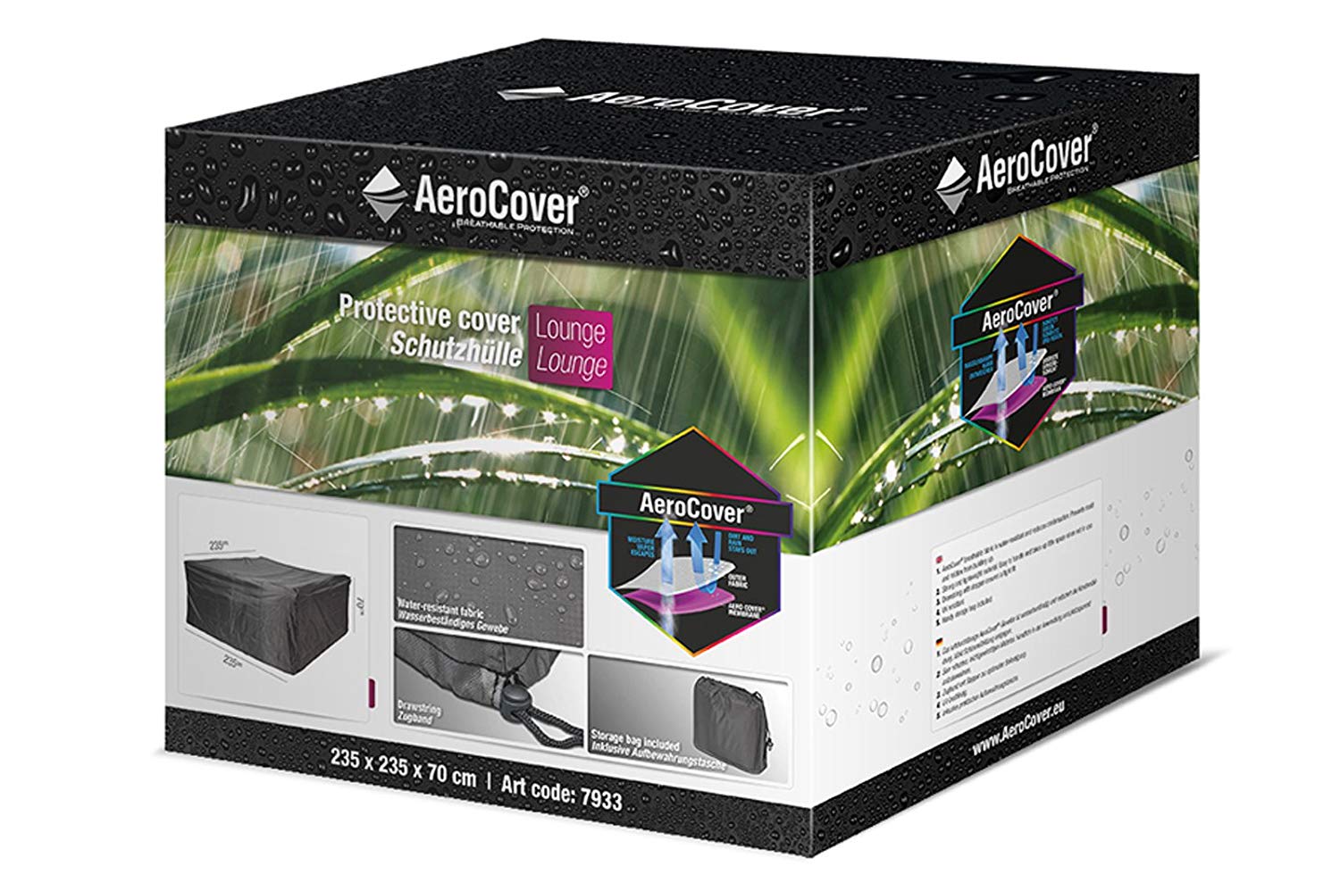 AeroCover Gruppenhaube 235x235x70cm anthrazit
