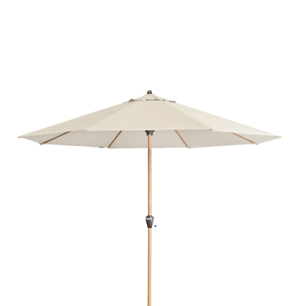 Schirm Alu Wood Esche 350 cm rund natur
