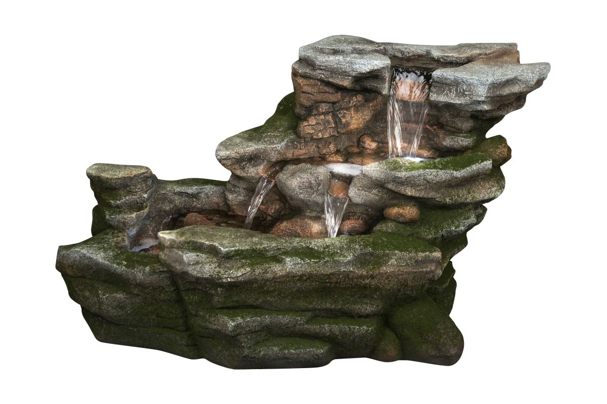 Brunnen Bergbach grau