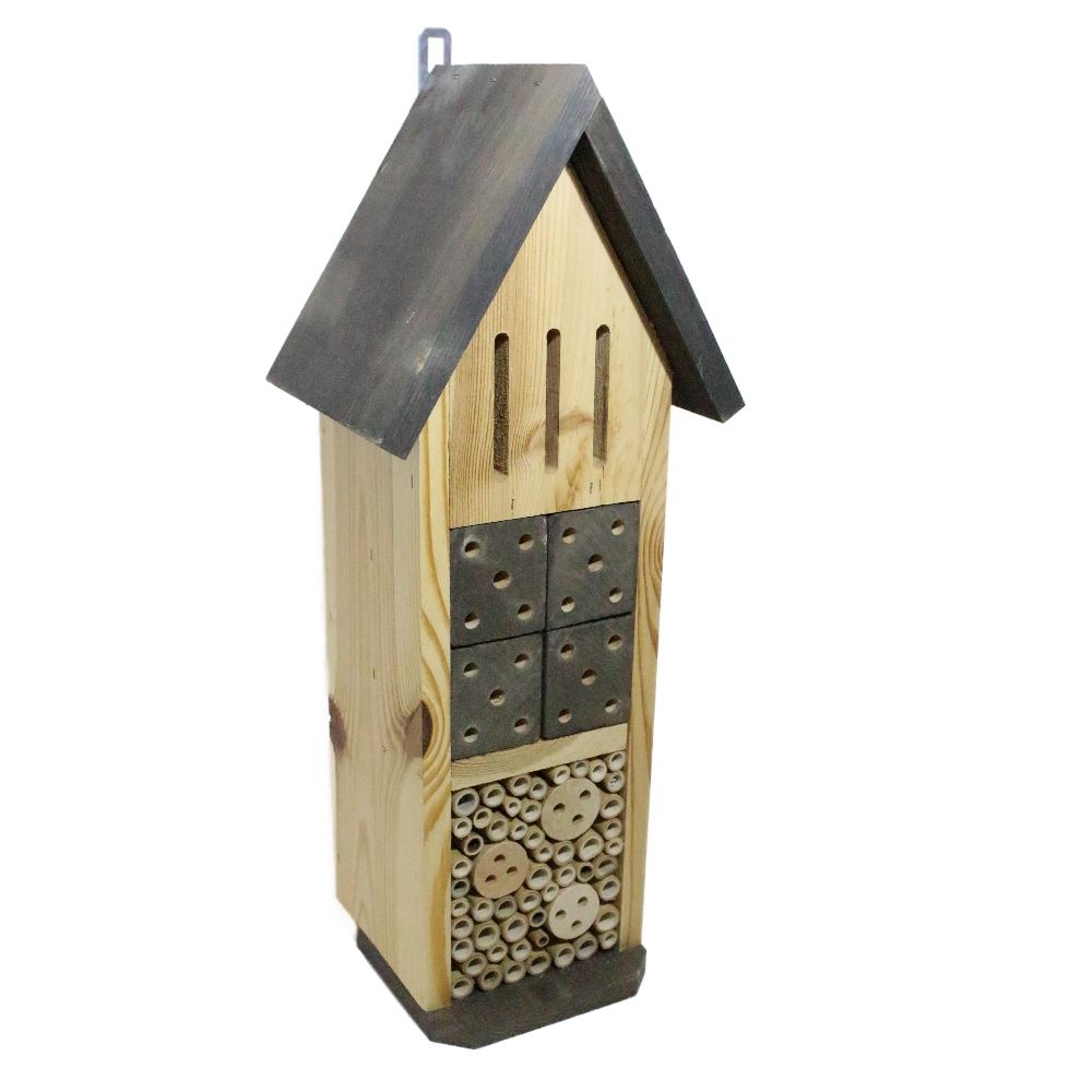 Casi Insektenhotel natur/grau-braun, 19x15x50 cm