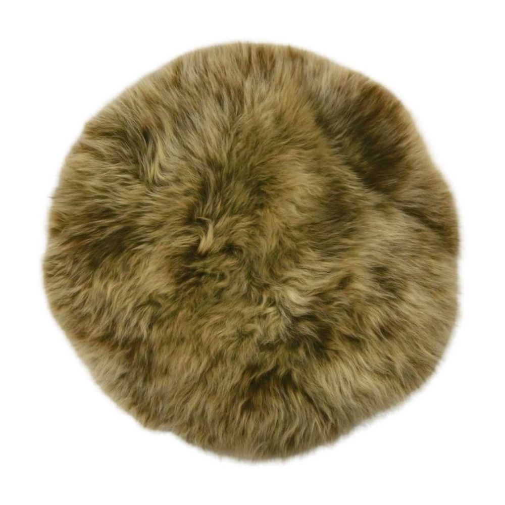 Lammfell Sitzkissen cappuccino Ø 34 cm