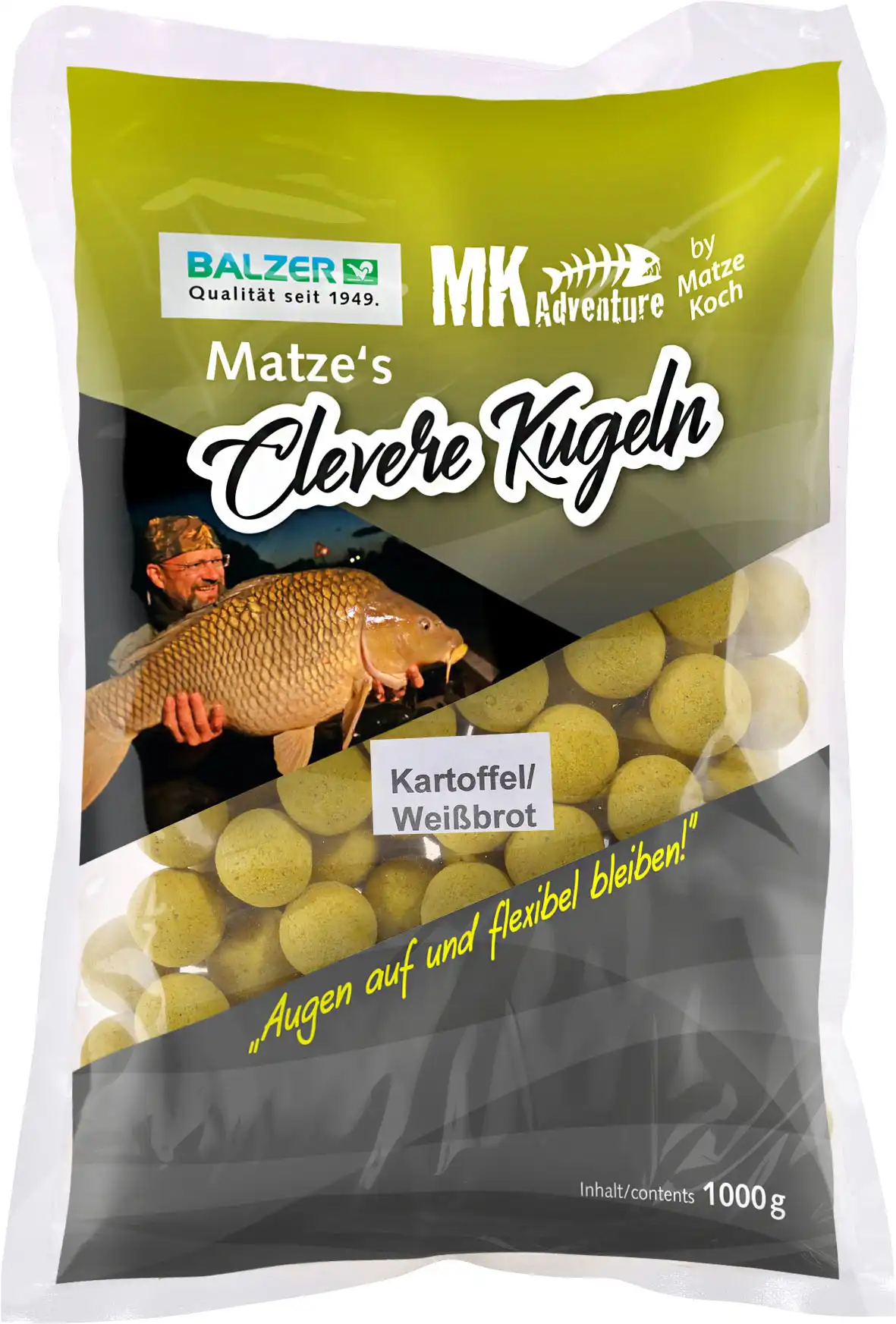 Balzer MK Boilies Clevere Kugel 15/20mm Mix Kartoffel Weißbrot 1kg