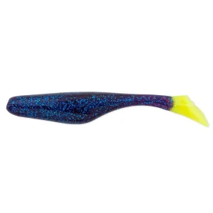 Bass Assassin Walleye Assassin 4″ Electric Blue / Lime Tail