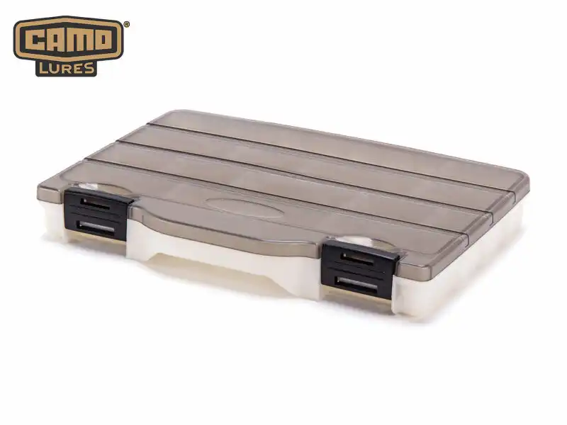 Camo Lures Slim Box Small Weiß / Transparent-Grau 20,6x2,7x14,7cm