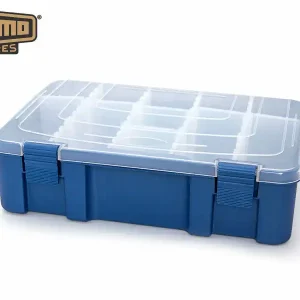 Camo Lures Tackle Box Deep II Dunkelblau / Transparent 27,6×7,5×18,8cm
