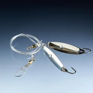 Balzer 71 Grad Nord Dorsch Blinker System mit 2 XL Dorschblinkern 0,90mm 0,9m