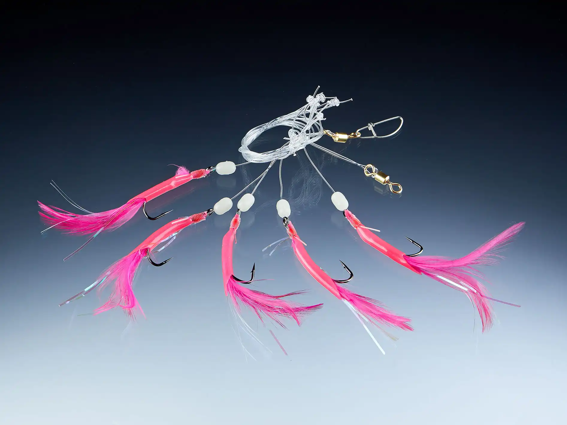 Balzer Makrelen-/Wittling System mit 5 Haken 2/0 1,75m Pink