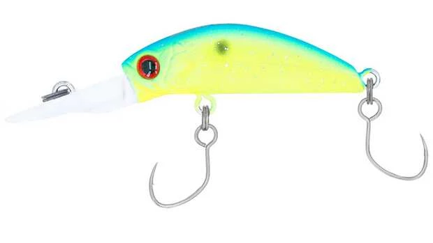 Bassday Mogul Minnow 35F Deep Area Forellenwobbler-P-432 Blue Back-Lime