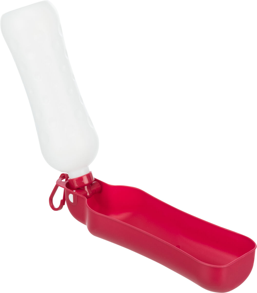 Flasche mit Trinknapf, rot, 700 ml