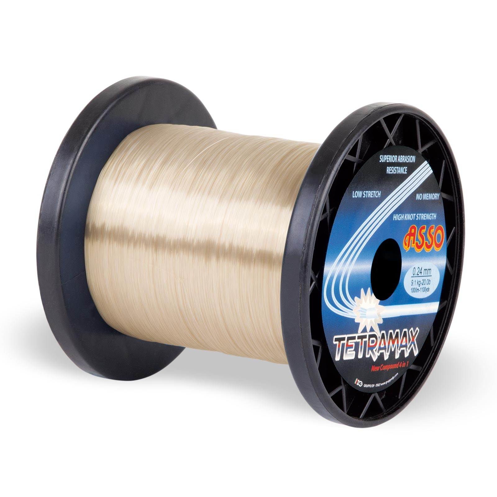 ASSO Tetramax Mono 3000m 0,16mm 2,20kg Gold Monofile Angelschnur