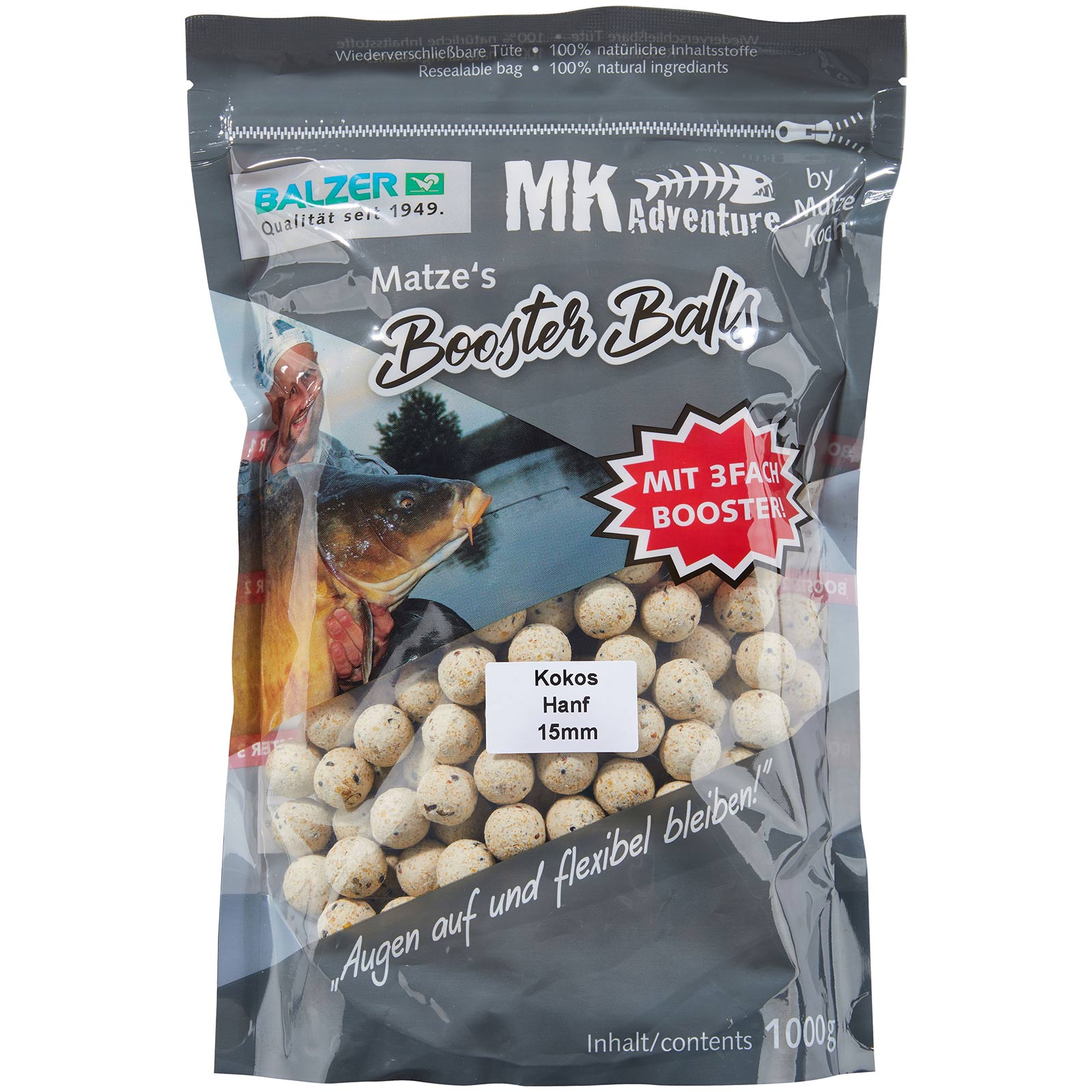 Balzer Matze Koch Kokos/Hanf  15mm Booster Balls Boilies
