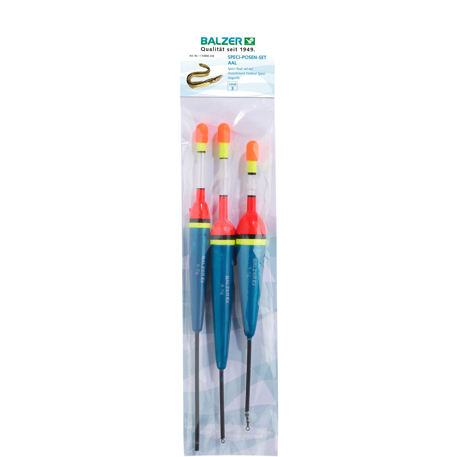 Balzer Posensortiment Aal – 6g-8g -9g Posen Set
