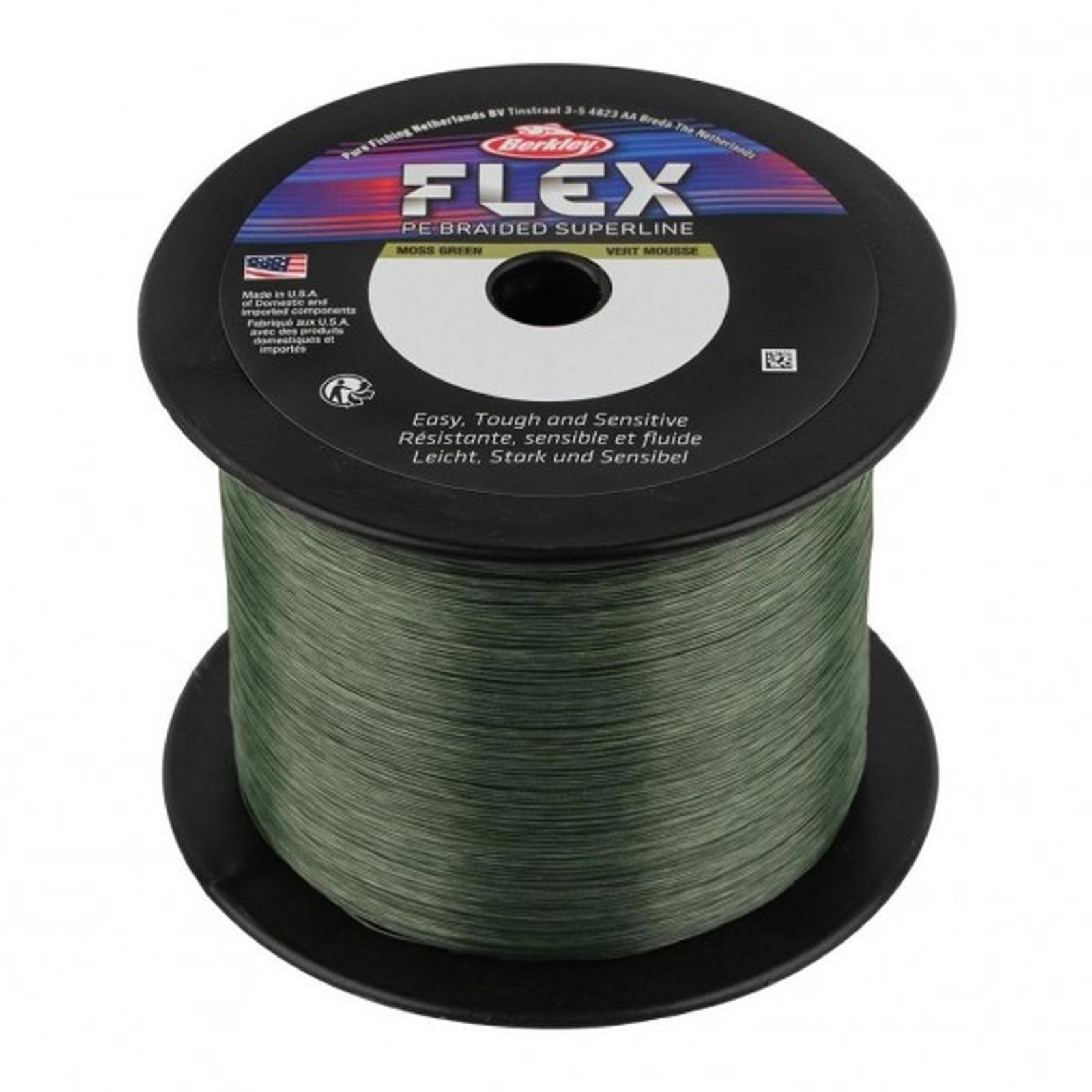 Berkley Flex Braid 0,12mm moss green Geflochtene Angelschnur Wunschlänge