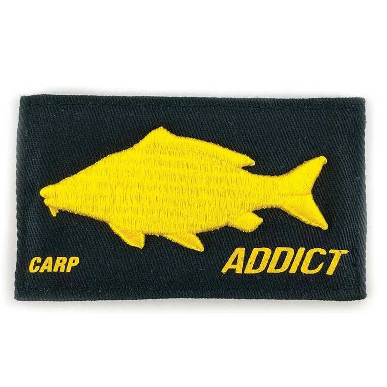 FishXplorer Scratch-Patch Schwarz bestickt "Carp" (Karpfen) Addict