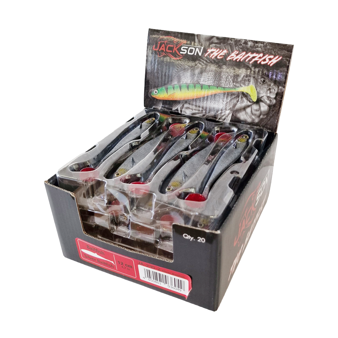 20er Sparpack Gummifische Jackson The Baitfish 12 cm Silver