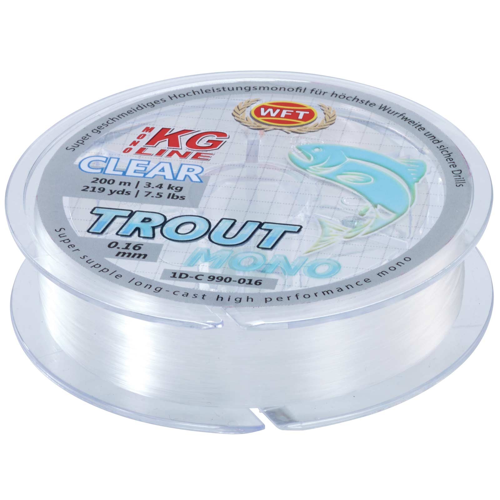 WFT Trout Mono clear 200m 0,18mm – 4,5kg Monofile Hochleistungsschnur